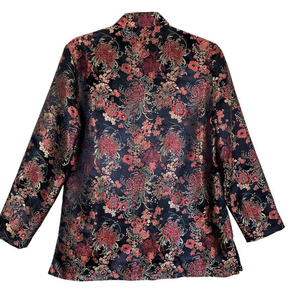 Robert Louis Vtg Oriental Traditional Asian Style Silk Blend Jacket Cheongsam - Picture 3 of 16